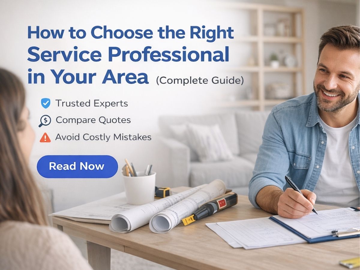 How to Choose the Right Service Professional in Your Area